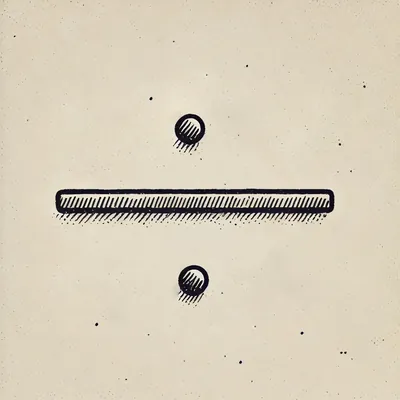 Dessin du symbole de division ÷.